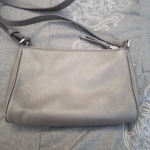 Marc Jacobs New York Empire City Leather Crossbody Gray - Picture 12 of 16